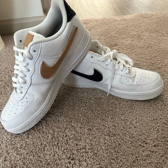 Nike Air Force 1 Low White Removable check navy and tan size 13 - Picture 1 of 7